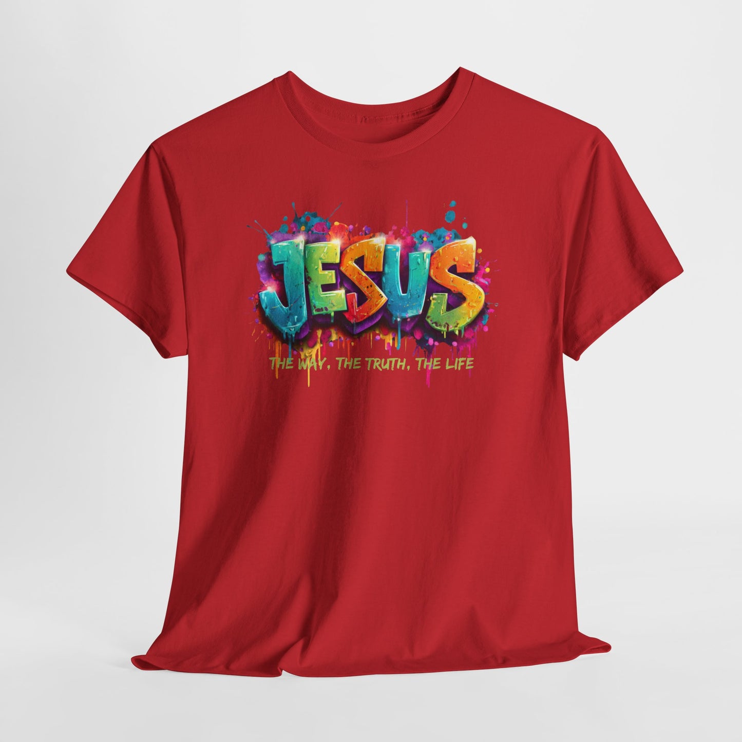 Jesus Graffiti T-Shirt – colorful faith urban streetwear (#01)