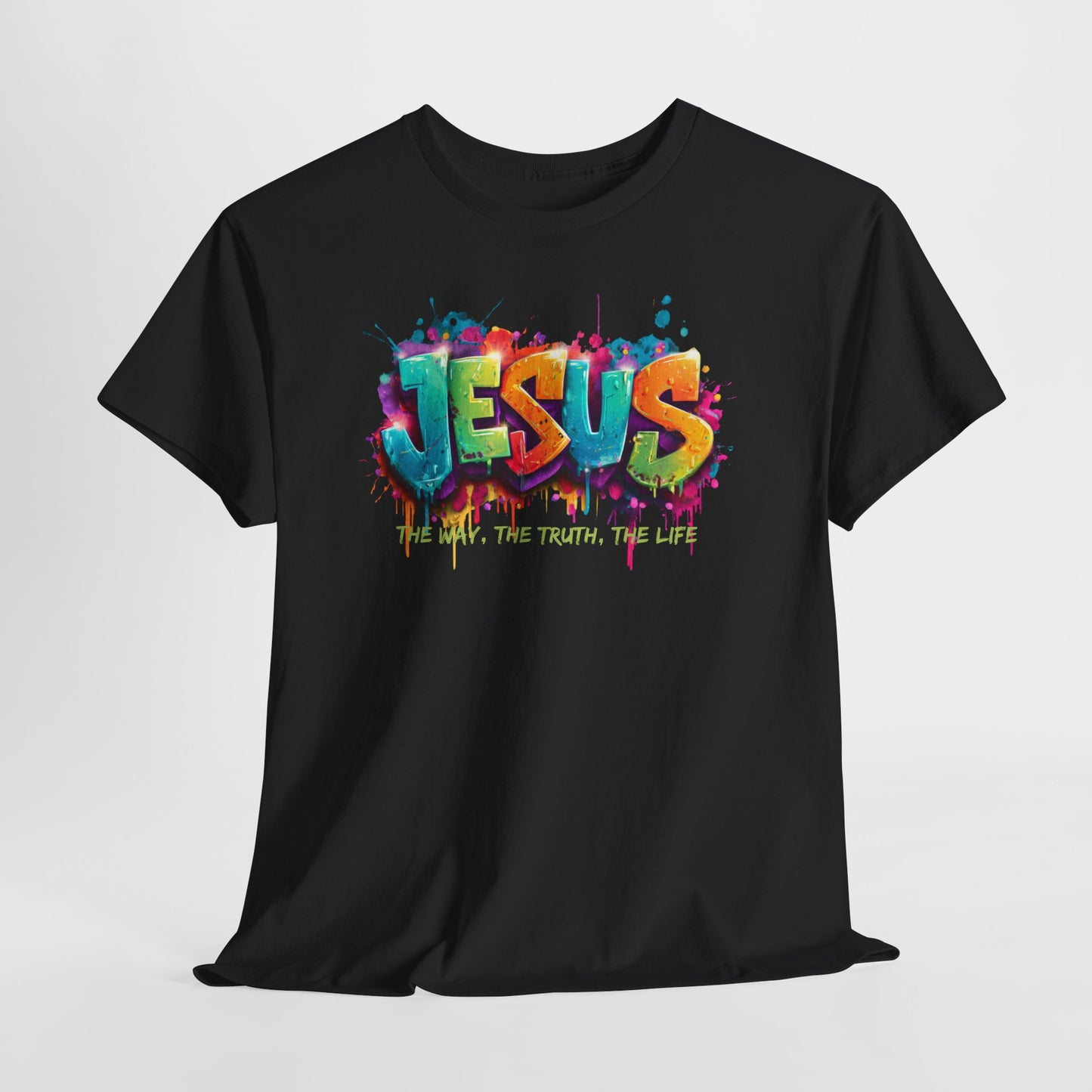 Jesus Graffiti T-Shirt – colorful faith urban streetwear (#01)