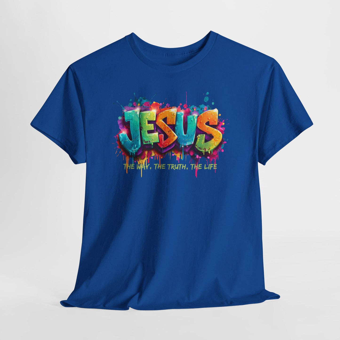 Jesus Graffiti T-Shirt – colorful faith urban streetwear (#01)