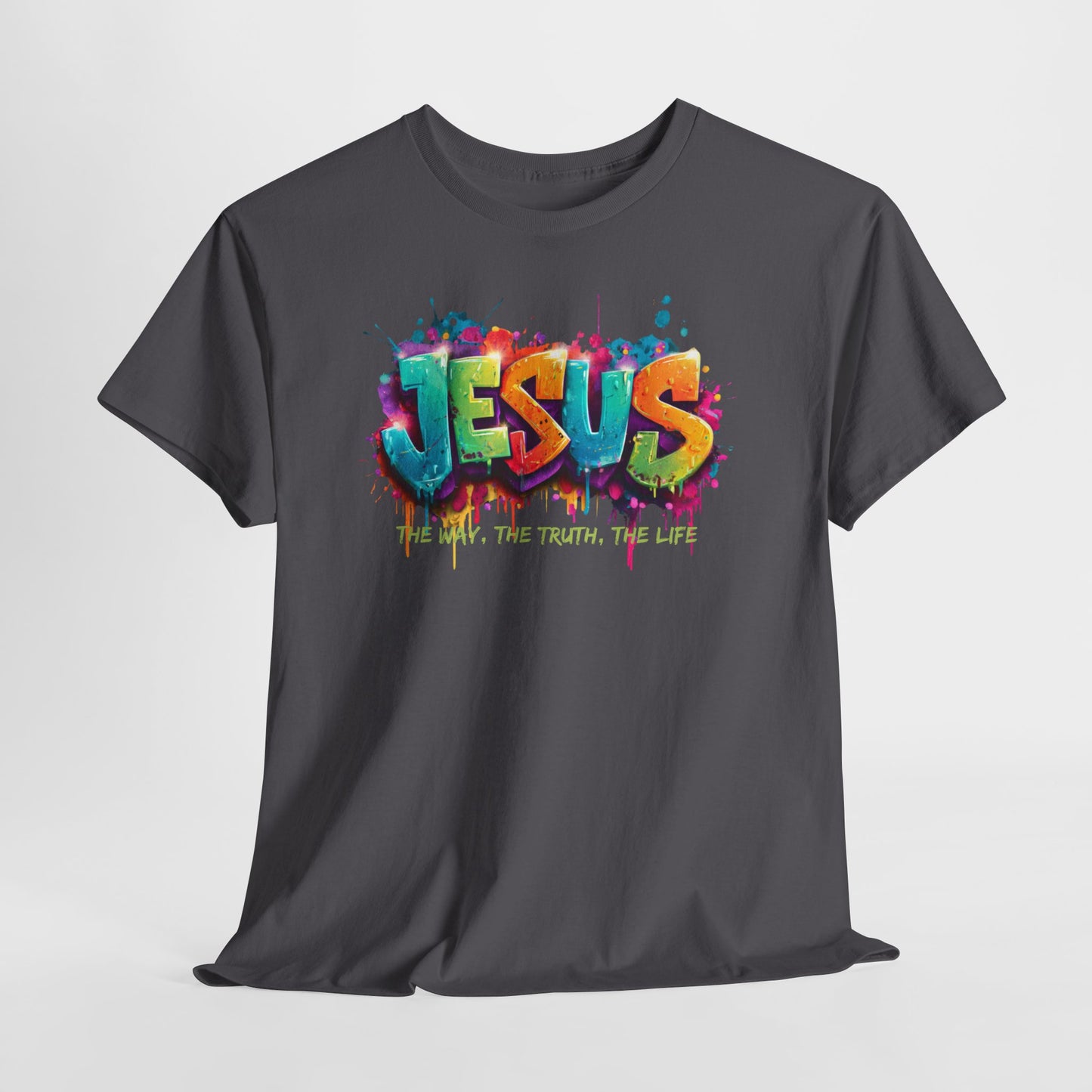 Jesus Graffiti T-Shirt – colorful faith urban streetwear (#01)