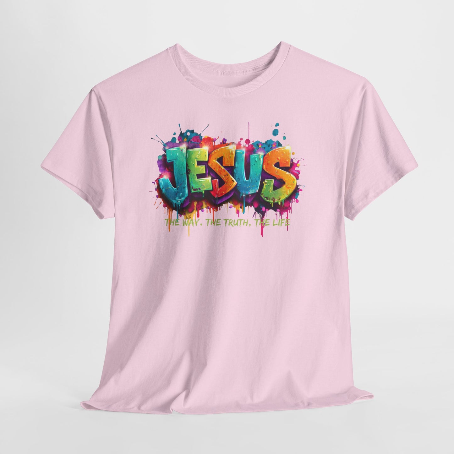 Jesus Graffiti T-Shirt – colorful faith urban streetwear (#01)
